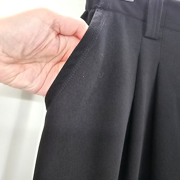 Halara Womans size L Tall Flex High Waisted Wide Leg Waffle Work Pants Black - Picture 3 of 7